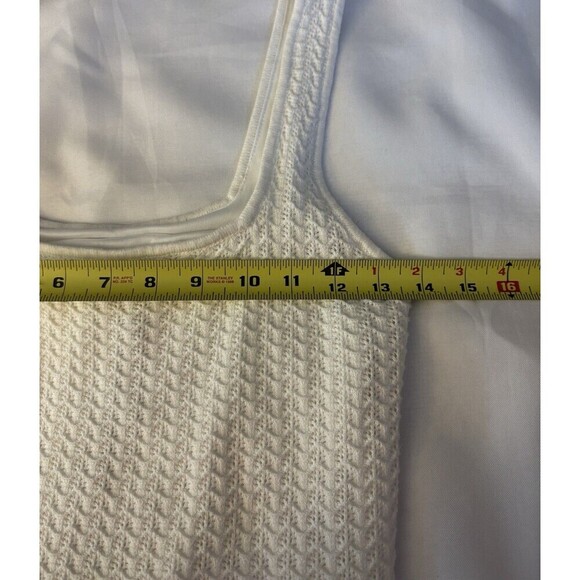 HOUSE OF HARLOW Cream Crochet Knit Long Maxi Tank Dress Women XS Boho Fringe NEW - Picture 14 of 14